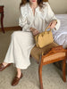 Women Autumn Beige Long Loose Lace Dress V Neck Straight Full Sleeve Pullover Maxi Dresses Female