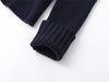 Autumn Winter Knitted Women's Sweater Loose Stitching Denim Jacket Fake Two-Piece Design Top Chaqueta Mujer Invierno
