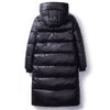 Winter Down Cotton Jackets Women's Clothing Long Parkas Slim Hooded Warm Winter Coats Female Black Overcoats V1162