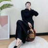 Tianpei Pleats Spring Autumn Winter Women Long Sleeve Comfortable Dress Korean Style Casual Designer Clothes