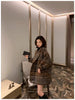 Bella philosophy Winter Korean Overcoat Women Vintage Woolen Loose Coats female Double Breasted Turn-down Collar Overcoat