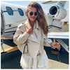 Spring Women Faux Leather Jacket Biker Red White Coat Turndown Collar PU Motorcycle Jackets Loose Streetwear Outerwear
