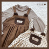 Autumn Winter Girls Vintage Sweet Lolita Jsk Dress Women Cute Bear Embroidery Plush Pocket Loose Corduroy Party Strap Dresses