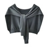 Korean Woman's Neck Guard Fake Collar Scarve Cashmere Warm Knitted Shawl Winter Wool Blouse Shoulders Cape Knotted Scarf Q36
