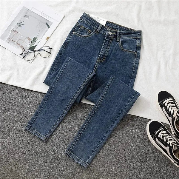 Jeans Female Denim Pants Black Color Womens Jeans Woman Stretch Bottoms Skinny Pants For Women Trousers 38