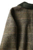 Handmade 90%Wool Women Plaid Blazer Coat Elegant Chic Wool Blend Khaki Blue Winter Coats