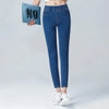 Women's Elastic high waist Skinny Jeans clothes 5XL 6XL Women black blue pocket mom Jeans skinny Stretch Denim Pants