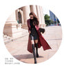 Maxi Fit and Flare Leather Trench Coat for Women Spring Long Designer Clothing Women Long Sleeve Lapel