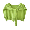 Korean Woman's Neck Guard Fake Collar Scarve Cashmere Warm Knitted Shawl Winter Wool Blouse Shoulders Cape Knotted Scarf Q36