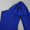 Bodycon Women Dress Sexy One Shoulder Long Sleeve Orange Black Blue Bow-Knot Wedding Evening Party Dresses Vestido