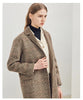Handmade 90%Wool Women Plaid Blazer Coat Elegant Chic Wool Blend Khaki Blue Winter Coats