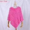Genuine Rabbit Fur Knitted Natural Fur Poncho Wrap Coat Shawl Lady Scarf Natural Fur Wedding Party Cape