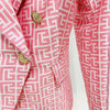 High Street Designer Jacket Women Lion Buttons Double Breasted Slim Fitting Monogram Jacquard Blazer
