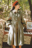 French Vintage Woolen Coats Women Autumn Winter Elegant Pleated Long Coat Female Sweet Lantern Sleeve Jackets