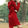 Women Autumn Dresses Casual Pocket Long Sleeve Hooded Sweatshirts Loose Oversized Pullover Hoodie Bodycon Dress Robe