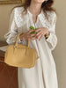 Women Autumn Beige Long Loose Lace Dress V Neck Straight Full Sleeve Pullover Maxi Dresses Female