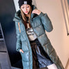Winter Long Down Jacket Women's Thick Cotton Parkas Outwear Plus size 4XL Loose Windproof Hooded Snow Coat Female