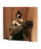 Winter Leopard Print Jacket Women's Stand Collar Warm Parkas Outwear Autumn Winter Korean Female Loose Faux Fur Coats