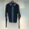 Autumn Winter Knitted Women's Sweater Loose Stitching Denim Jacket Fake Two-Piece Design Top Chaqueta Mujer Invierno