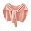 Korean Woman's Neck Guard Fake Collar Scarve Cashmere Warm Knitted Shawl Winter Wool Blouse Shoulders Cape Knotted Scarf Q36