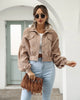 Autumn Cropped Corduroy Jackets Overcoat Single Breasted Lantern Sleeve Coats Women Vintage Winter Women Jacket 18047