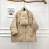 Women White Duck Down Coat Winter Female Scarf OverSize Jackets Round Neck Loose Thicken Parkas Warm Outwear