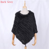 Genuine Rabbit Fur Knitted Natural Fur Poncho Wrap Coat Shawl Lady Scarf Natural Fur Wedding Party Cape