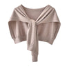 Korean Woman's Neck Guard Fake Collar Scarve Cashmere Warm Knitted Shawl Winter Wool Blouse Shoulders Cape Knotted Scarf Q36