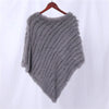 Genuine Rabbit Fur Knitted Natural Fur Poncho Wrap Coat Shawl Lady Scarf Natural Fur Wedding Party Cape