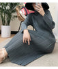 Tianpei Pleats Spring Autumn Winter Women Long Sleeve Comfortable Dress Korean Style Casual Designer Clothes