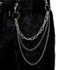 Vintage Long Metal Rock Trousers Hipster Pant Jean Keychain Ring Clip Tassel Keychains Women Accessory