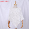 Genuine Rabbit Fur Knitted Natural Fur Poncho Wrap Coat Shawl Lady Scarf Natural Fur Wedding Party Cape