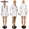 Women Mini Dress Solid Shirring Stretchy Straight Dresses Office Lady Sexy Vestidos Single Breasted Clothes Fall