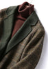 Handmade 90%Wool Women Plaid Blazer Coat Elegant Chic Wool Blend Khaki Blue Winter Coats