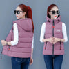 Autumn Winter Down Cotton Vest Women Short Jacket OuterWear All-Match Sleeveless Waistcoat Vests Woman Coat 3XL