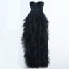 Women Mesh See Though Lace Patchwork Cascading Ruffles High Side Split Bodycon Maxi Dress Sexy Night Party Long Dresses