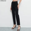Straight High Waist Jeans Women Vintage Black Stretch Loose Long Denim Pants Streetwear Ladies trouser