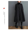 Winter Women Trench Fleece Long-sleeved Loose Corduroy Solid Color Vintage Casual Women Long Warm Coat YoYiKamomo
