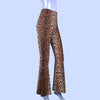 high waist leopard print flare leggings autumn winter women sexy bodycon trousers club pants
