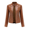 Leather Jacket Women Spring Autumn Jackets Ladies Motorcycle Large Size Stand Collar PU Leather Jacket Female Outerwear 3XL