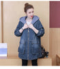 Winter Women Lamb Wool Thick Denim Jacket 5XL Loose Hooded Windbreaker Coat Casual Zipper Jeans Outerwear Warm Parkas