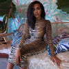 leopard print long sleeve slim bodycon sexy dress autumn winter women streetwear party festival dresses outfits