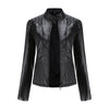 Leather Jacket Women Spring Autumn Jackets Ladies Motorcycle Large Size Stand Collar PU Leather Jacket Female Outerwear 3XL