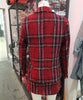 Tweed women red plaid blazers 2021winter women vintage jackets female patchwork blazer coats girls chic outfit clothes