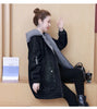 Winter Women Lamb Wool Thick Denim Jacket 5XL Loose Hooded Windbreaker Coat Casual Zipper Jeans Outerwear Warm Parkas