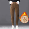 Korean Autumn And Winter High Waist Harem Pant Trousers Pants for women Thick Casual Pants Women's Corduroy Warm Pants