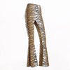 high waist leopard print flare leggings autumn winter women sexy bodycon trousers club pants