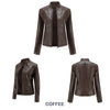 Leather Jacket Women Spring Autumn Jackets Ladies Motorcycle Large Size Stand Collar PU Leather Jacket Female Outerwear 3XL
