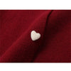Spring Red Cardigan Sweaters For Women Loose Peter Pan Collar Elegant Korean Single Breasted Female Knit Cardigans Coat Top