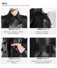 Long Black Faux Leather Trench Coat for Women, Belt, Double Breasted, Vintage, British Style, Overcoat, 6XL, 7XL, Spring